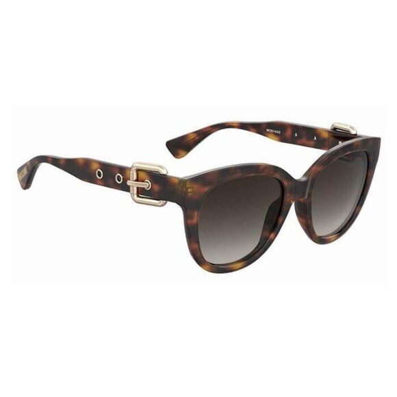 New MOSCHINO Havana Square MOS 143/S 05LHA Sunglasses Women - Picture 3 of 4
